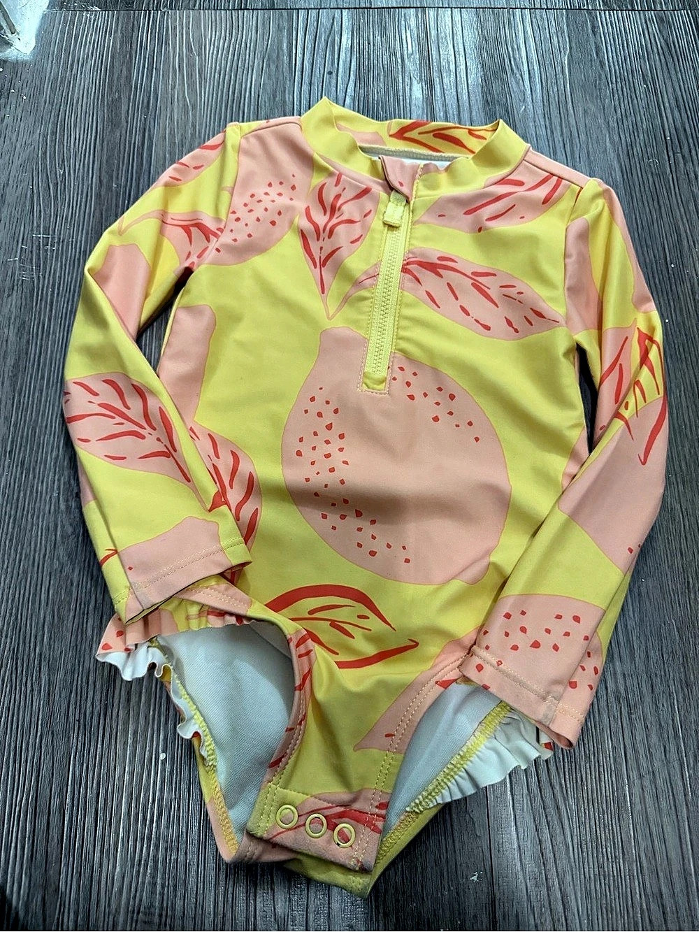 carter's Baby 2T/2A One-Piece Swimsuit Yellow & Pink